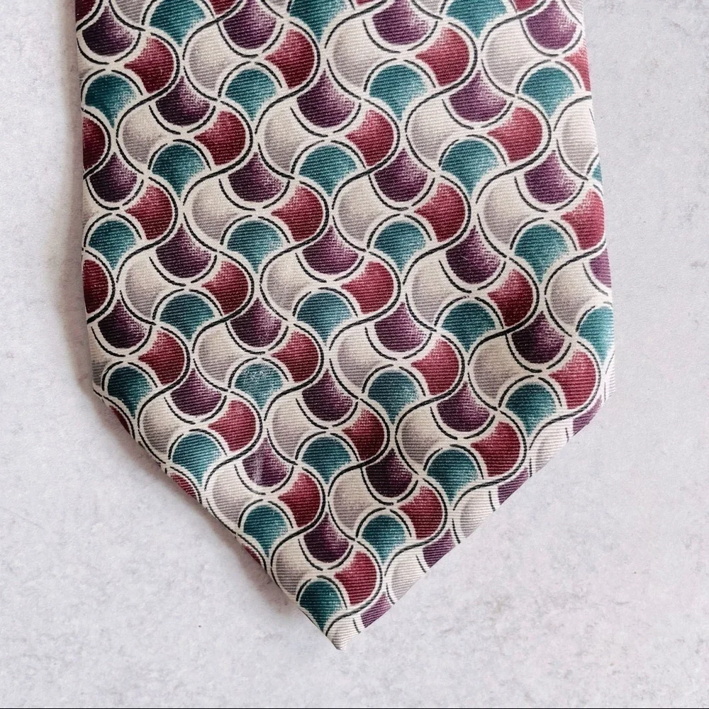Vintage Oscar de la Renta Couture Collection Tie- Multicolored